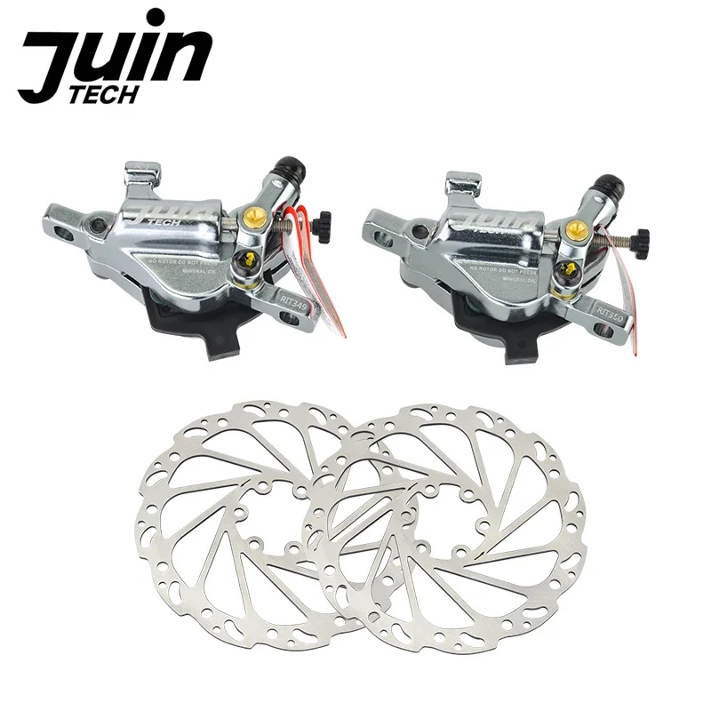 Juin Tech R1 Post Mount Hybrid Hydraulic Road Disc Brake Set Travel CX Road MTB Cyclocross Bike Caliper With Adapter 160mm Rotor