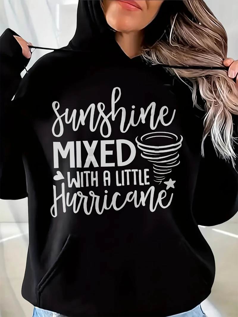 

2025 Autumn and Winter Sunshine Mixed A Little Hurricane_ Matching Hoodies Men High-end Luxury Is for Both Men and Women Top Y2k