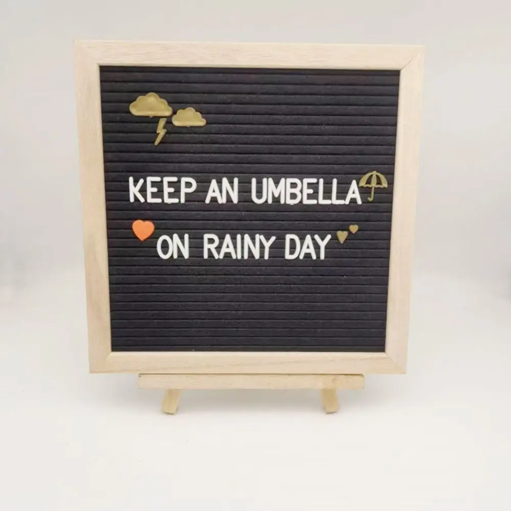 Simple Wooden Letter Message Board 10x10 Inch Home Decorations Felt Letter Board Changeable Symbols Blackboard Shop