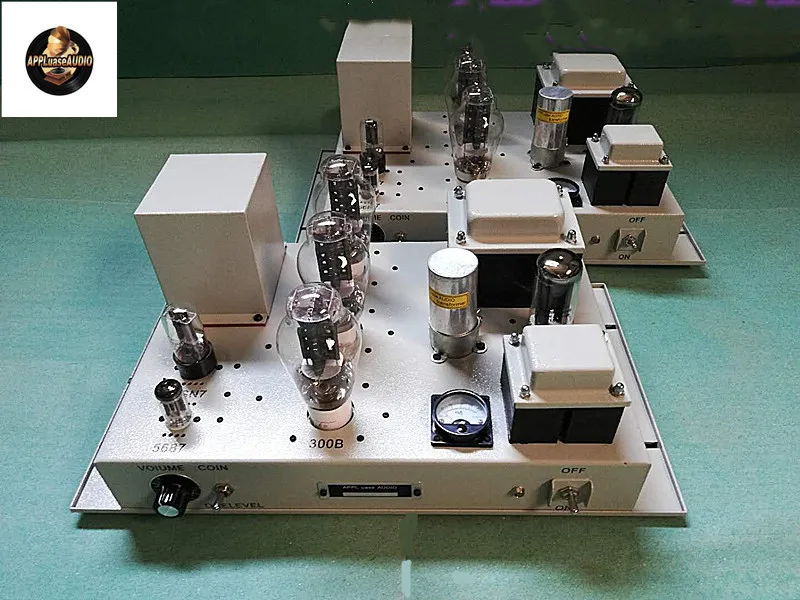 

24W*2 Western Electric three-tube parallel 300B single-ended class A tube amplifier 30HZ~28kHZ,EH5U4GB*2,GE5687*2，6H8C(6SN7)*2