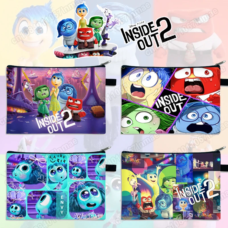 Inside Out 2 Print Women Coin Purse Kids Cartoon Print Mini Card Bag Large Capacity Coin Purse Change Storage Bag Christmas Gift