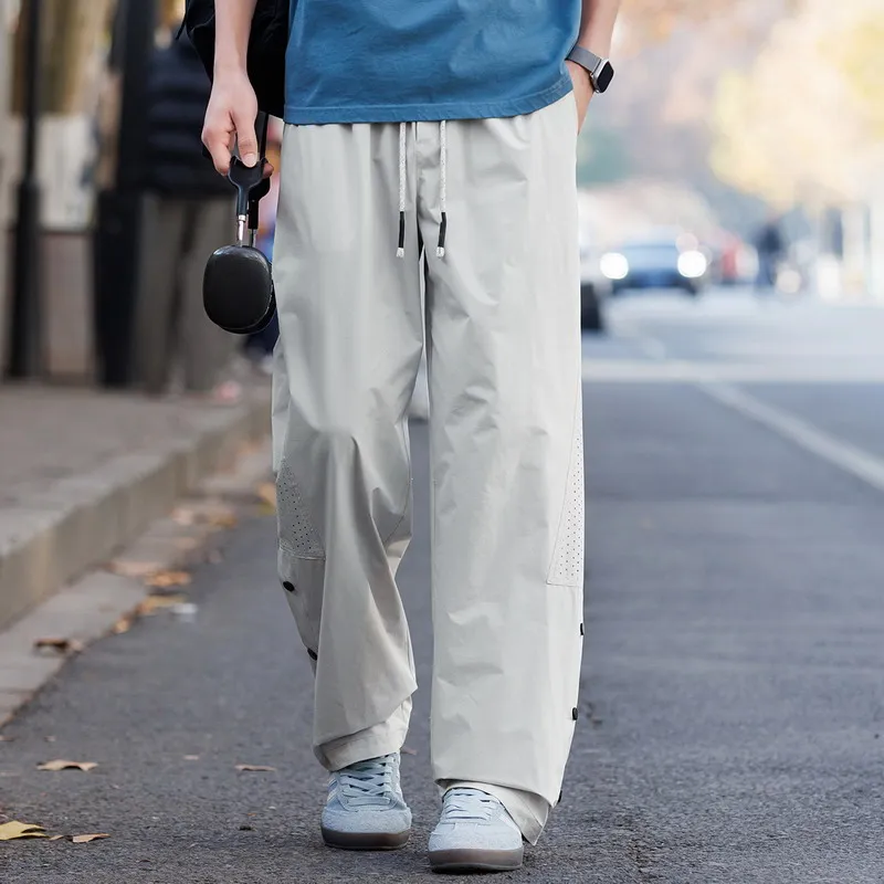 Man Pants Men Trousers Casual Comfortable Loose Fit Big Size Breathable Versatile Sport Simple Solid Color