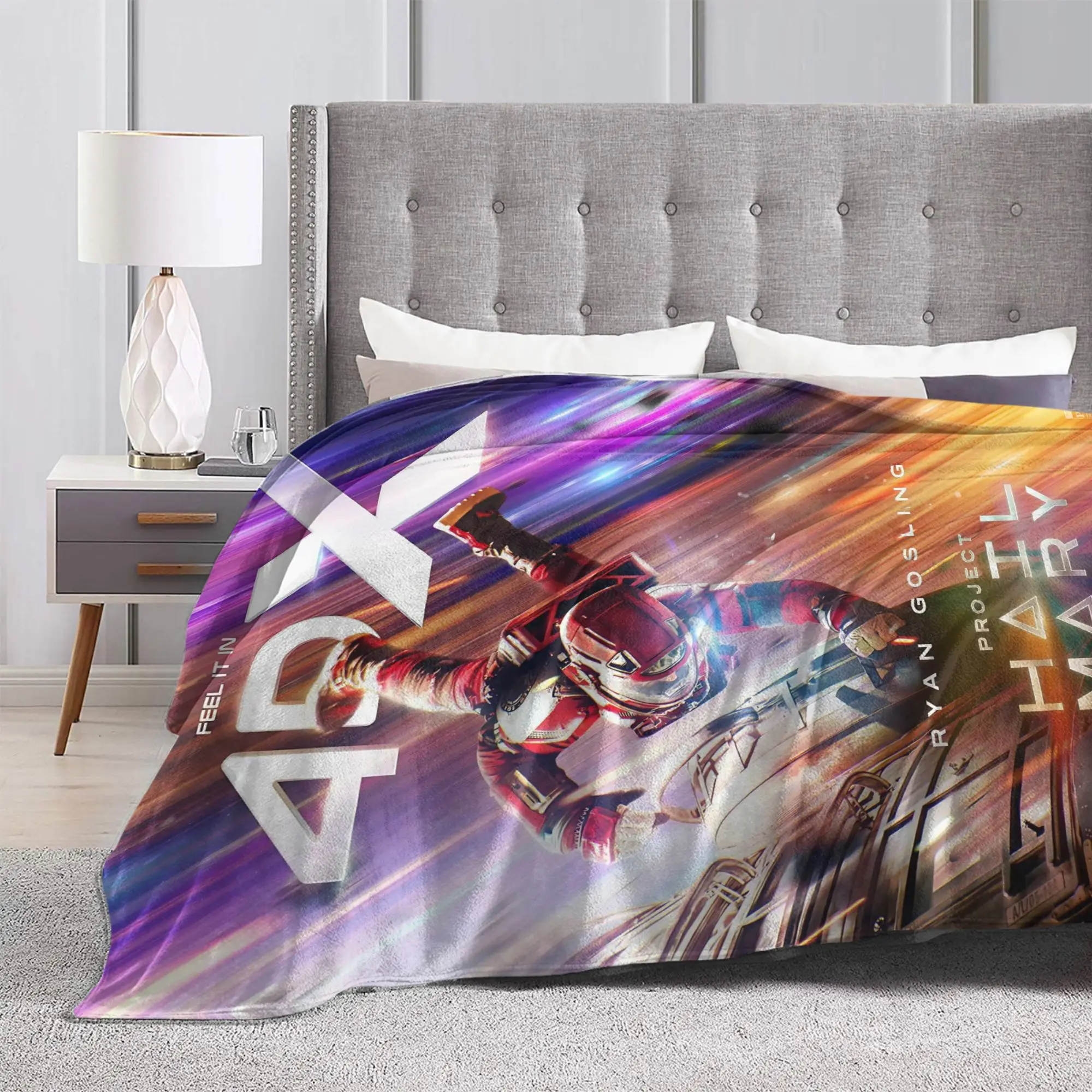 Project Hail Mary Movie Blankets Ryan Gosling Fuzzy Novelty Warm Throw Blanket for Bed Sofa Spring Autumn