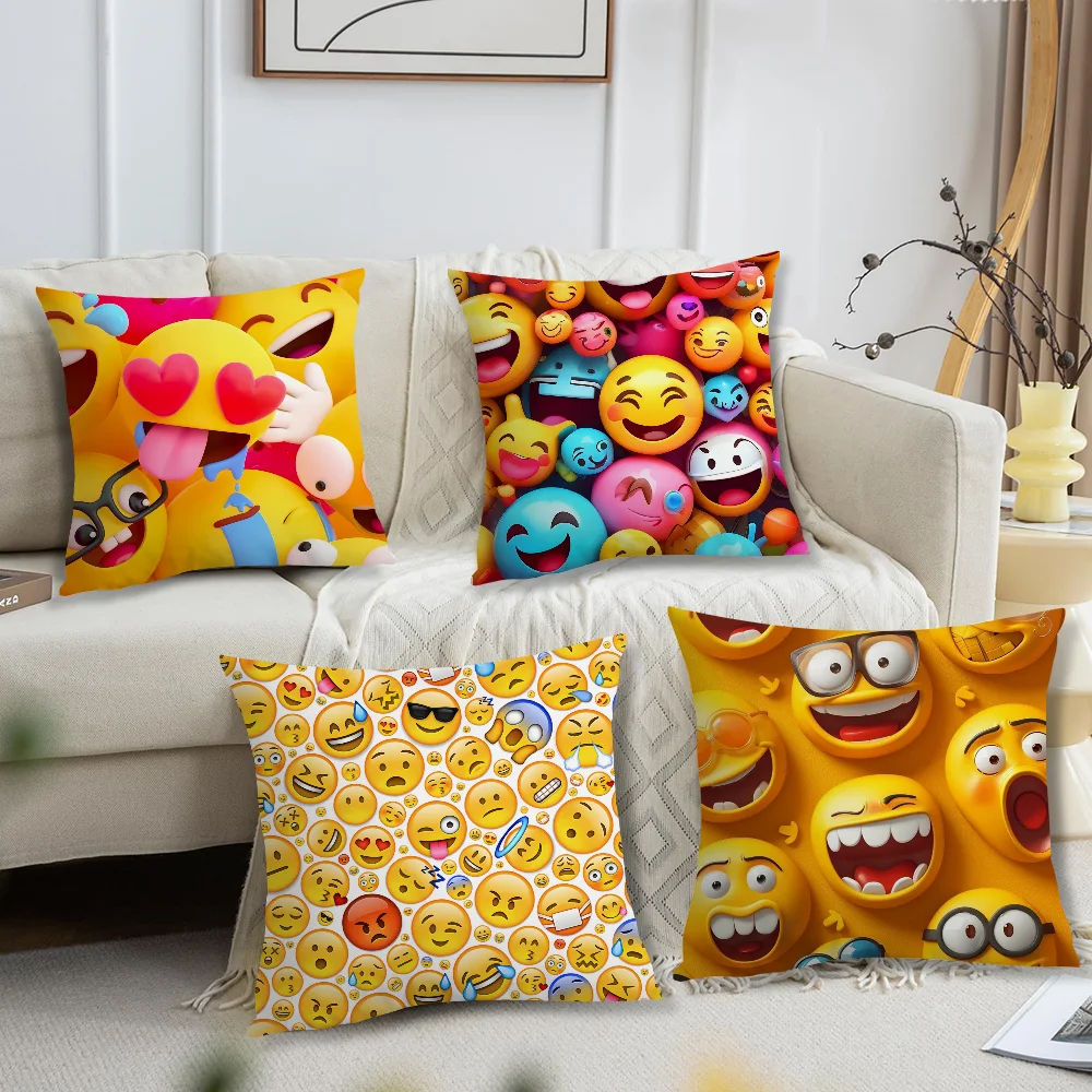 Artistic Smile Funny Pattern Pillow Case Sofa Living Room Headboard Bedroom Backrest Cushion Square Cushion Nap Time