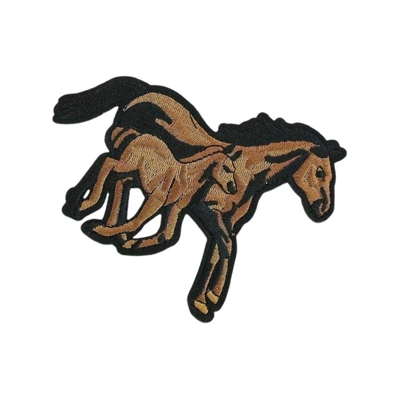 Testa a cavallo R1WA toppe applique toppe ricamate animali per jeans.