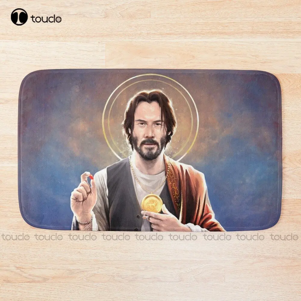 Keanu Reeves - Saint Keanu Of Reeves Bath Mat Cartoon Bath Carpet