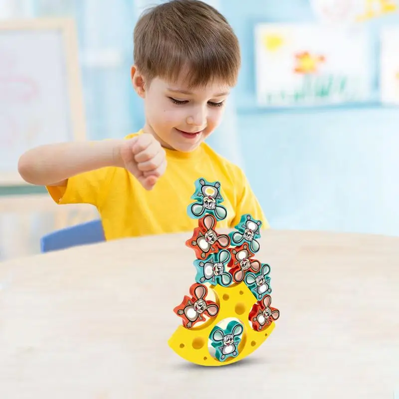 Stacking Balance Toy Creative Balance Puzzle Toy Animals Stacking Blocks Balance Game for Preschool Educational Balance Toys for