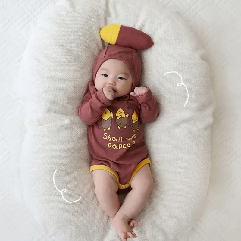 Autumn Baby Bodysuits Sweet Potatoes One Piece Infant Clothes With Hat Newbown Baby clothes Bodysuits one-pieces Baby stuff