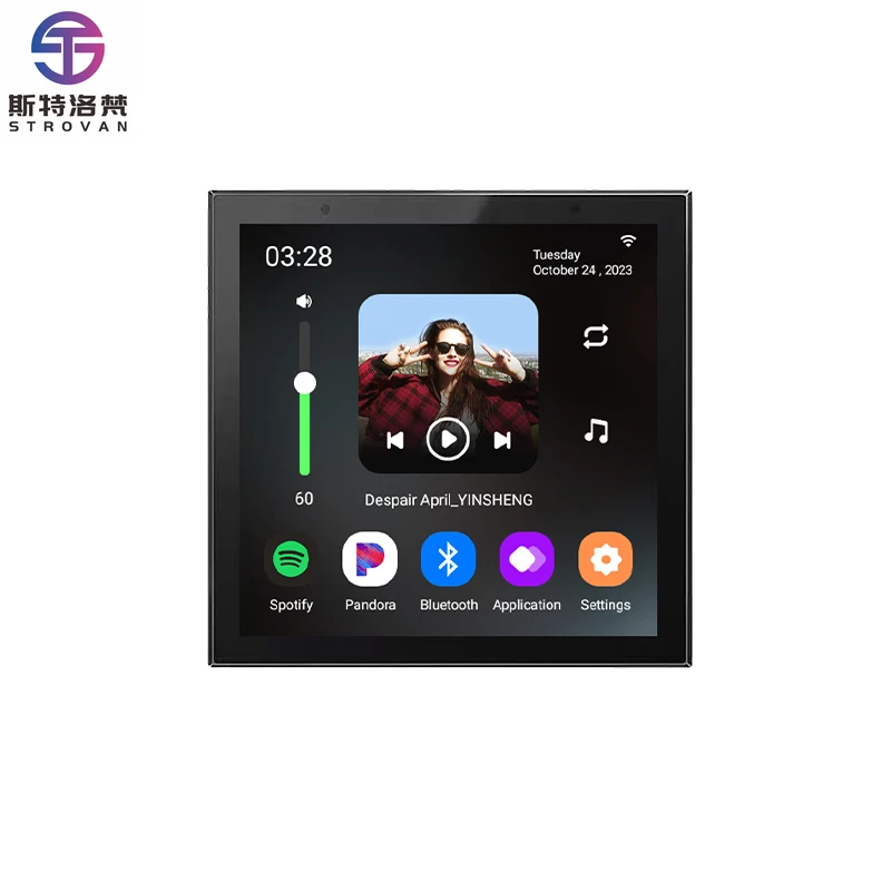 

4-дюймовый умный аудиоусилитель Android 11 для встраивания в стену, Bluetooth-плеер, оборудование для домашнего кинотеатра, звуковая аппаратура, усилители