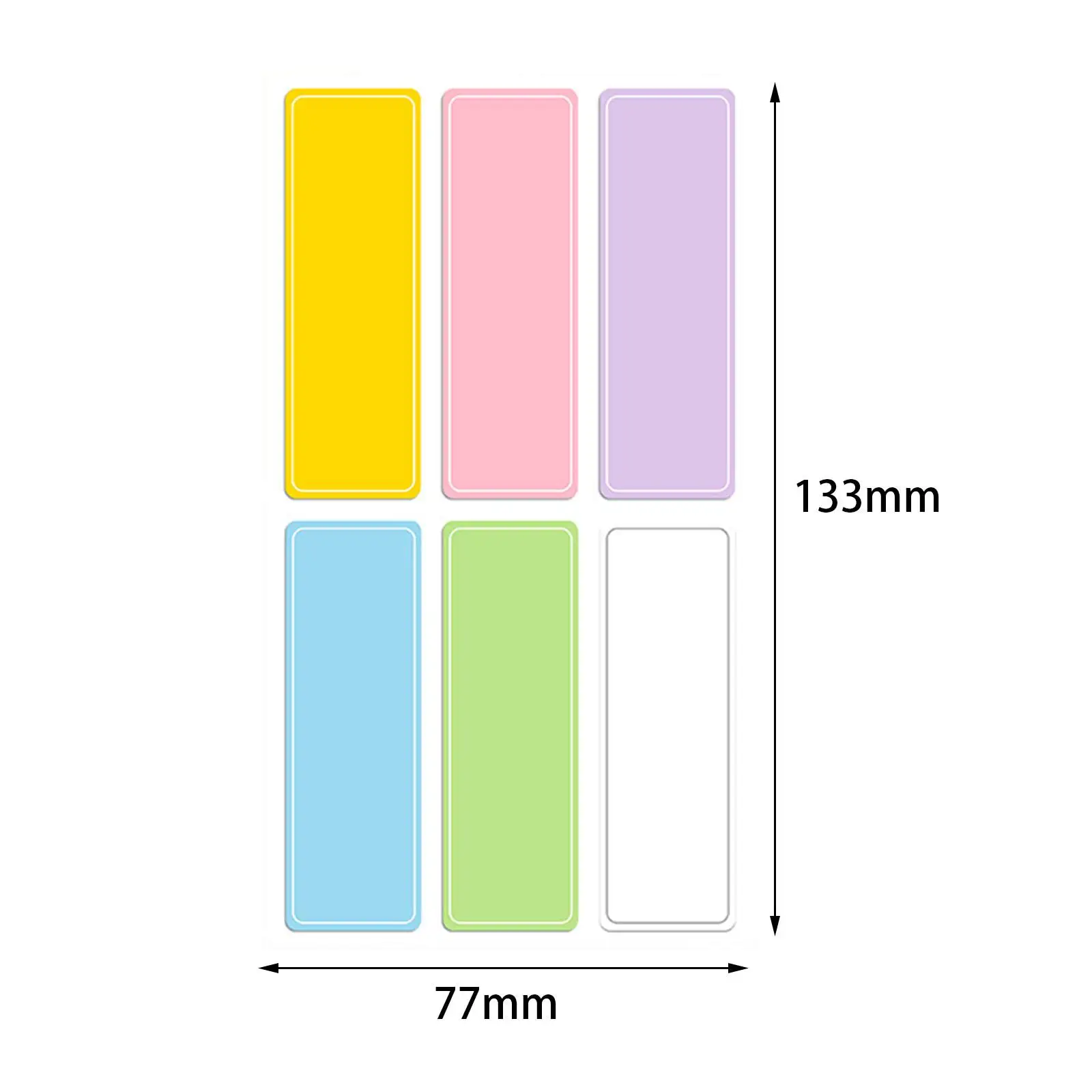 6x ملاحظات لاصقة، ملصقات كتابة لوحة مذكرة متنوعة للمكتب أو العمل، كتابة سلسة مقاومة للماء، ملاحظات كتاب متينة