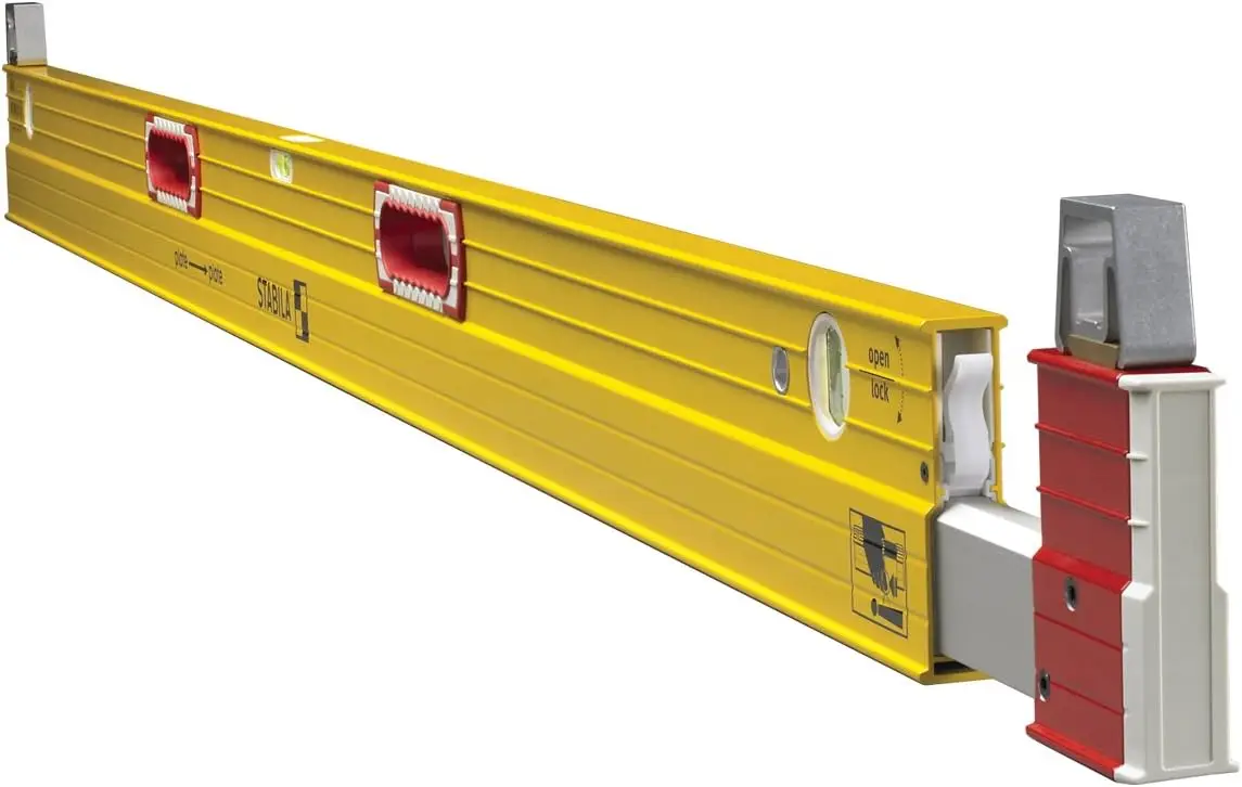 Stabila 35712 Extendable (7 to 12 foot) Plate to Plate Level, Yellow