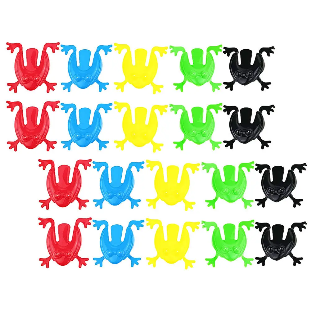 

100Pcs Jumping Frog Spring Fun Plastic Leap Educational Plaything Colorful Bouncing Frogs Party Favor Mini Toys