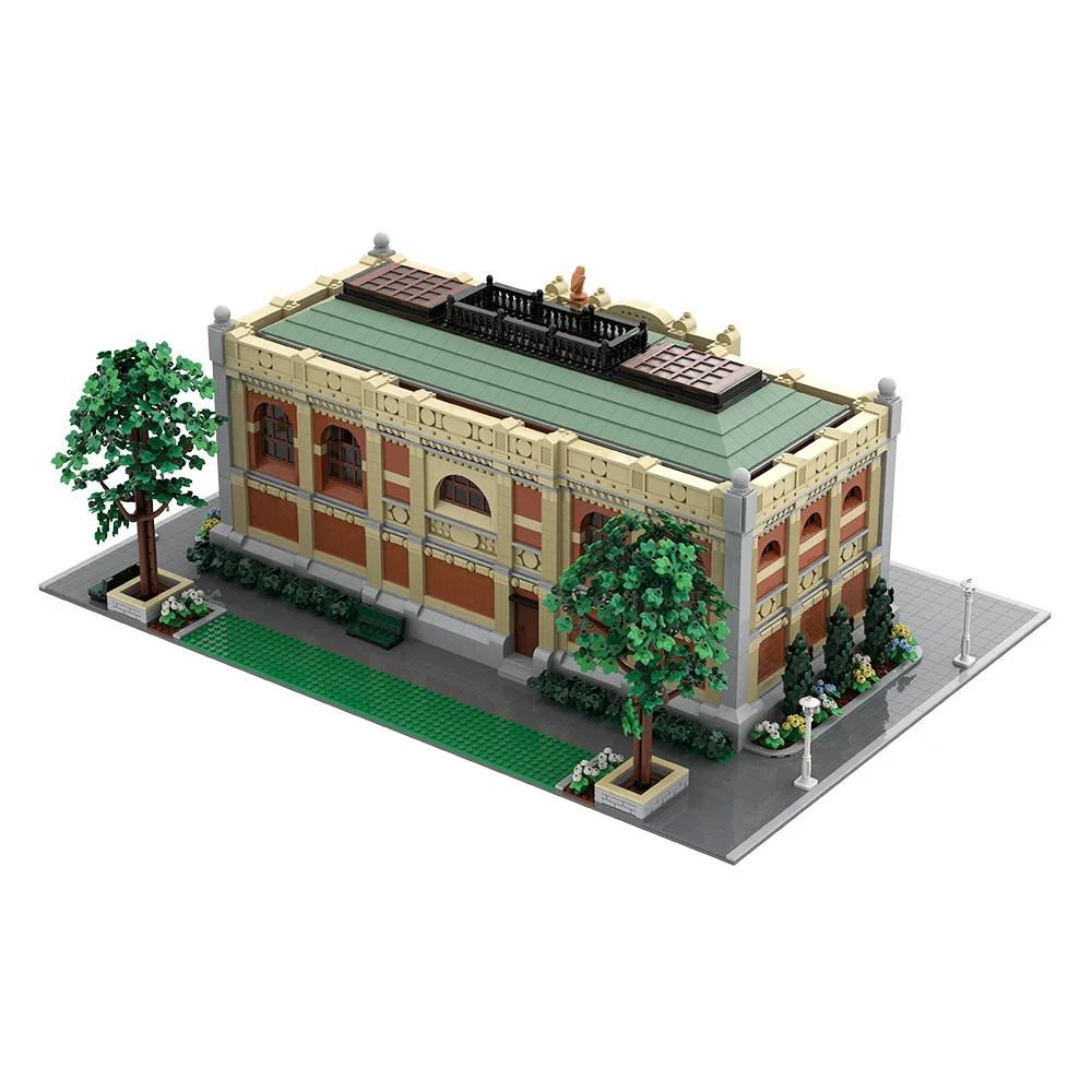 Klocki konstrukcyjne MOC Muzey Miejski Model Muzeum Historii Naturalnej Muzeum Sztuki w Milwaukee Klocki Architektoniczne Zabawka Prezent dla Dzieci