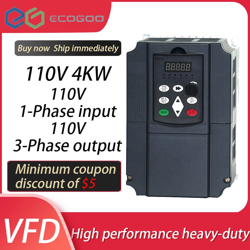 Hot machine！Variable Frequency Drive Pump Energy Saving Speed Control 110V Single Phase Input Three Phase Output 0.4kw-7.5kw
