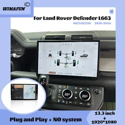 13.3 inch HD Touch screen fit land rover defender 90/110/130 L663 Multimedia Player Screen Retain OEM systems