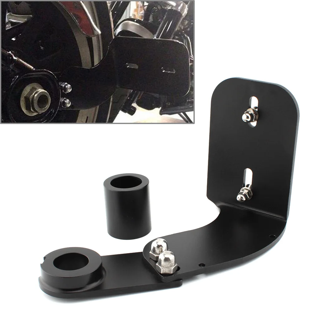 Motorcycle Black Side Mount License Plate Bracket Holder For Harley Softail Fat Boy Breakout Dyna Street Bob 2018-2022