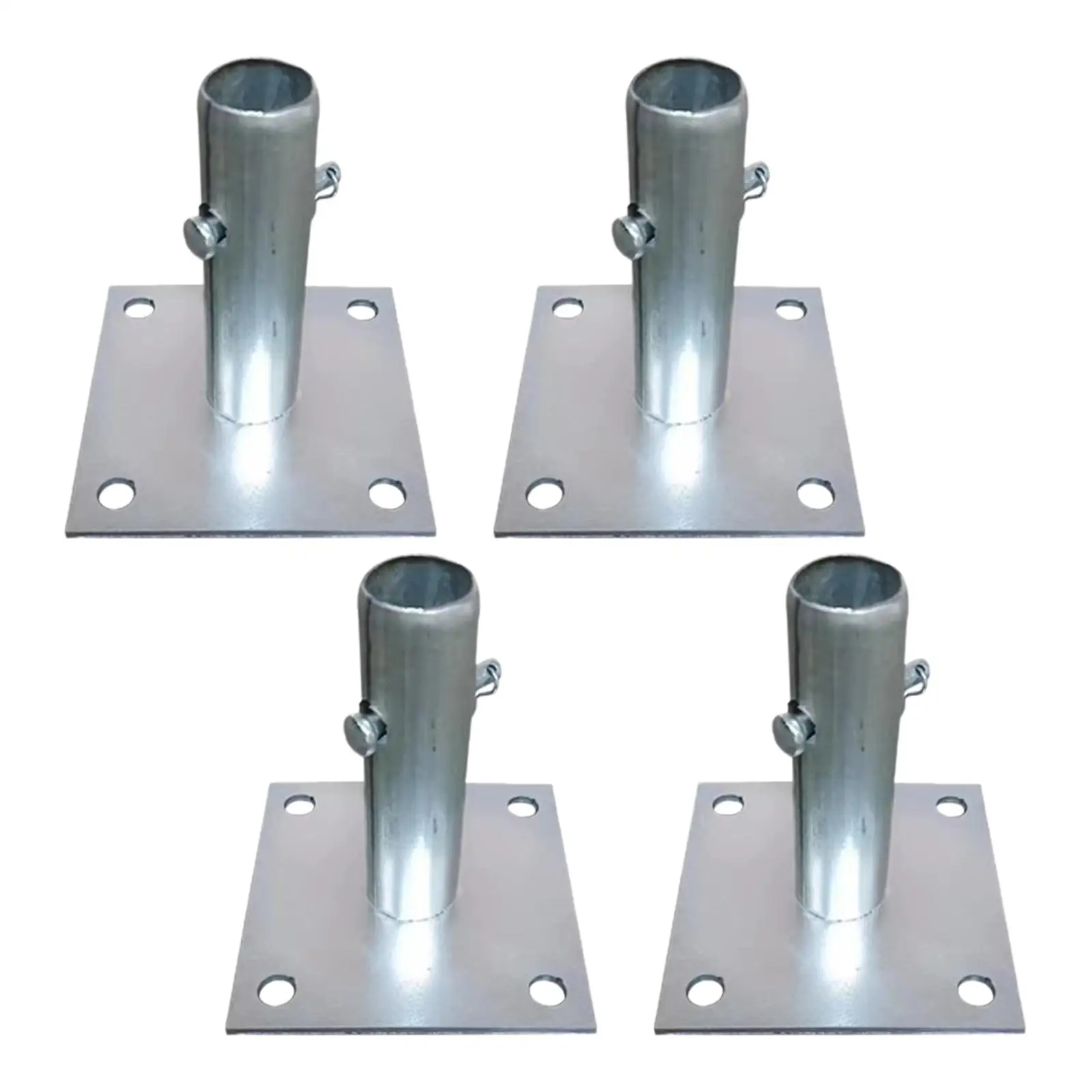 

4Pcs Scaffold Base Plates 4.7x4.7inch Welded Construction Simple Installation Tube Diameter 3.3cm Tube Height 12cm Accessories