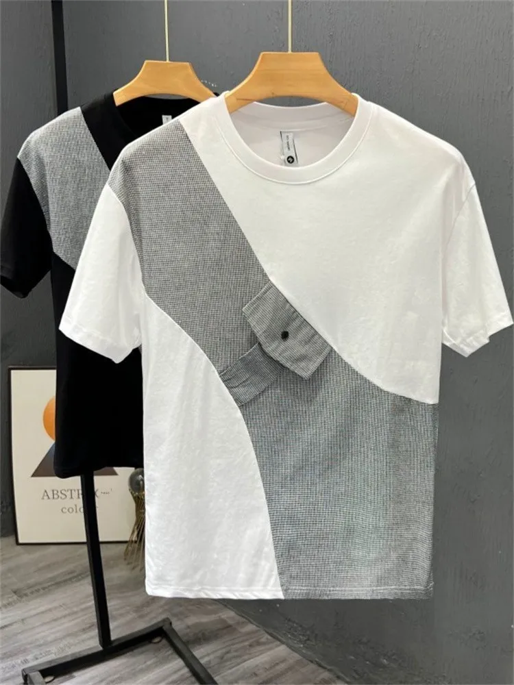 

Мужская футболка с коротким рукавом, летний стильный дизайн, свободный крой, молодежная мода, защита от солнца UPF30+