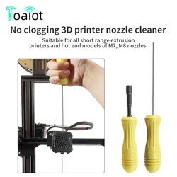 Toaiot Extruder No Clogging 3D Printing Cleaning Tool Unclogging Tubes Extruders for M7 M8 Nozzles Cleaning Tool 3D Printer Part