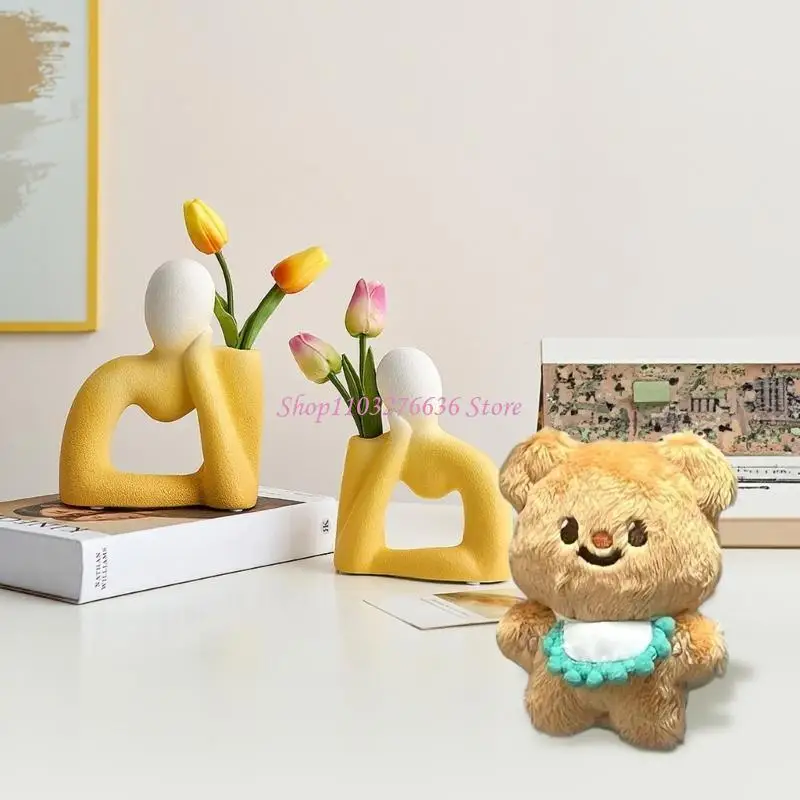 R6FD Simulation Bear Keychain for Toy Accessories Gift Carnival Prizes for Kids Backpack Children Gift Butter Theme