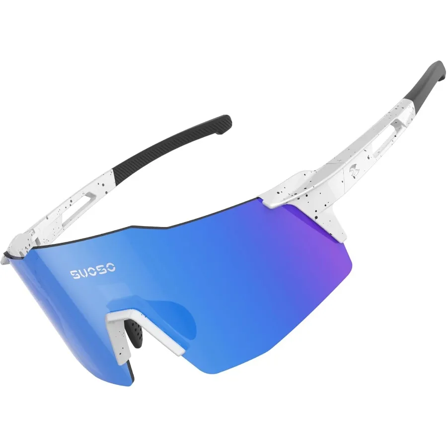 

Sports Cycling Sunglasses for Men: Lightweight UV Protection Polarized Sun Glasses for Youth Baseball Softball Running with Enh