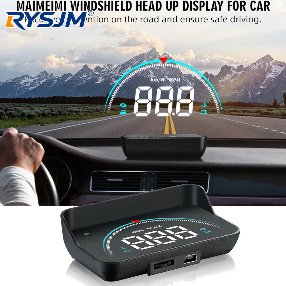 New M8 HUD Car OBD2 II Head Up Display Projector Windshield Speed Voltage RPM Water Temp Alarm Overspeed Warning Auto Electronic