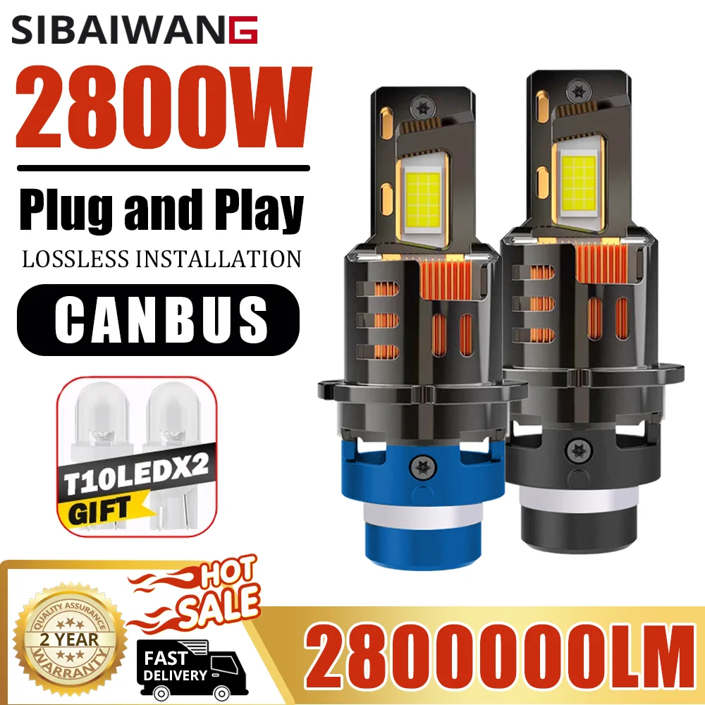 

Car D3S LED Headlight Bulbs D3R 2800W Canbus 2800000LM D1R D1S Led Auto Headlamp D2S D2R D4S D4R D5S D5R D8S Fog Lamp Plug&Play
