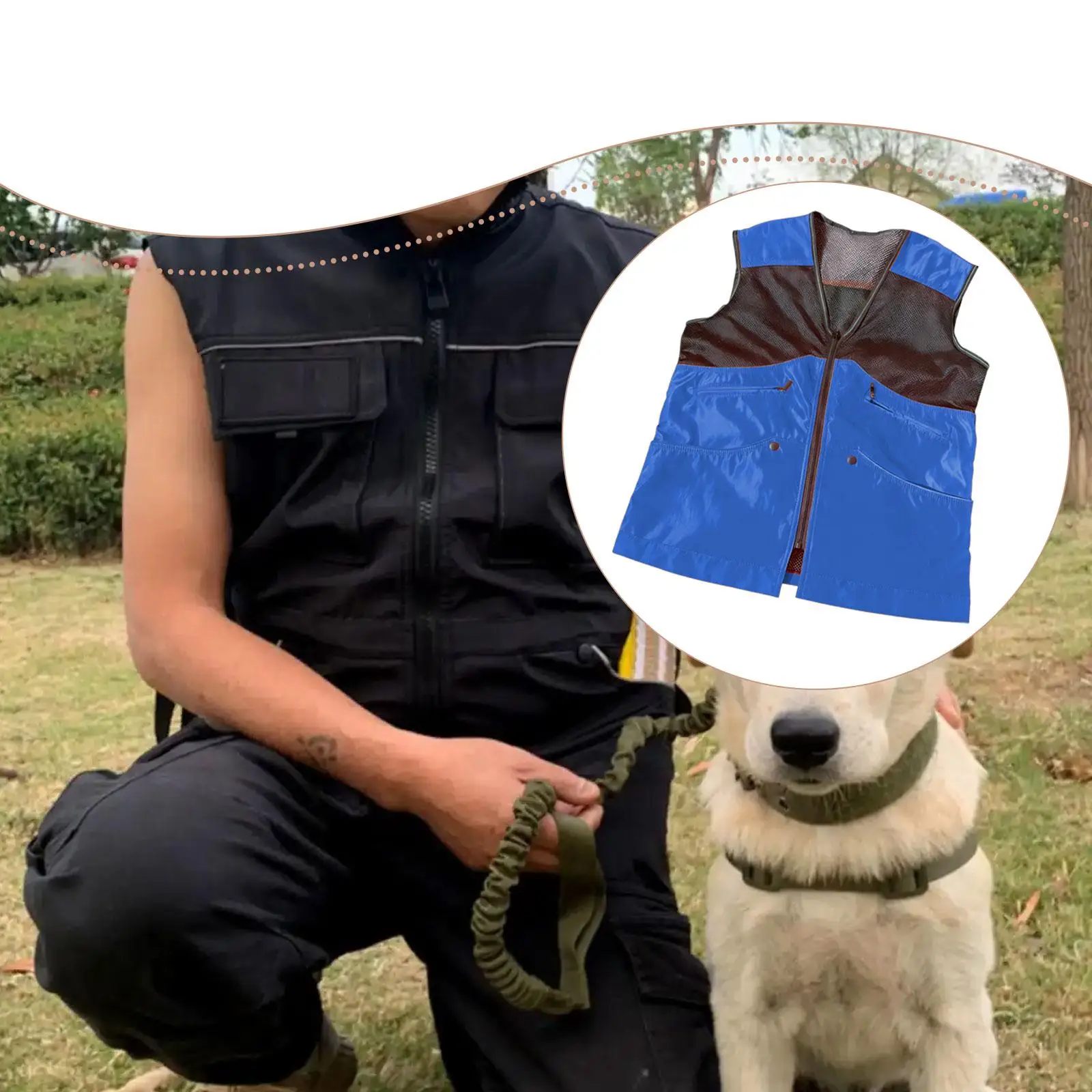 

Фартук-жилет для дрессировки собак, водонепроницаемый, нейлоновый, с множеством карманов, спортивная куртка, защитная рабочая одежда для дрессировщиков собак
