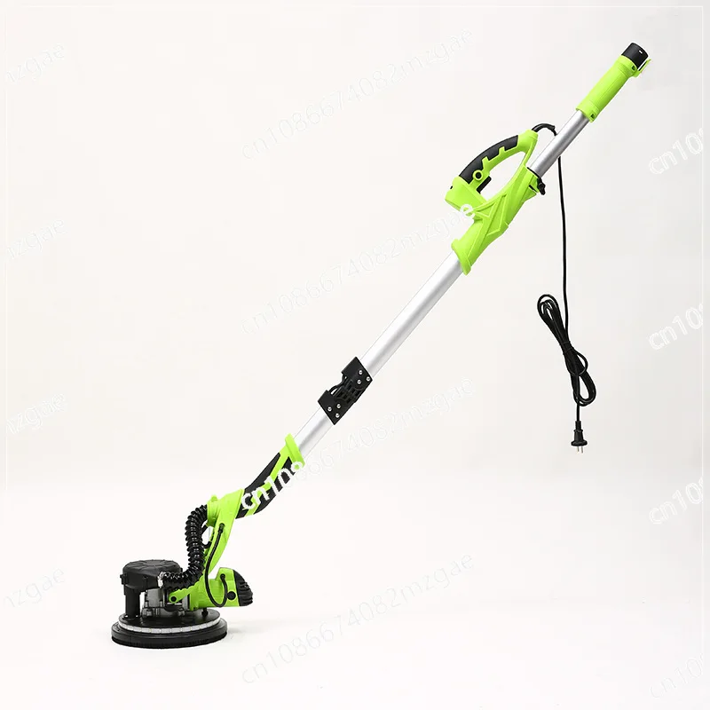 Folding self-priming long pole wall wall sander polishing sandpaper machine wall dust-free putty machine with double light strip
