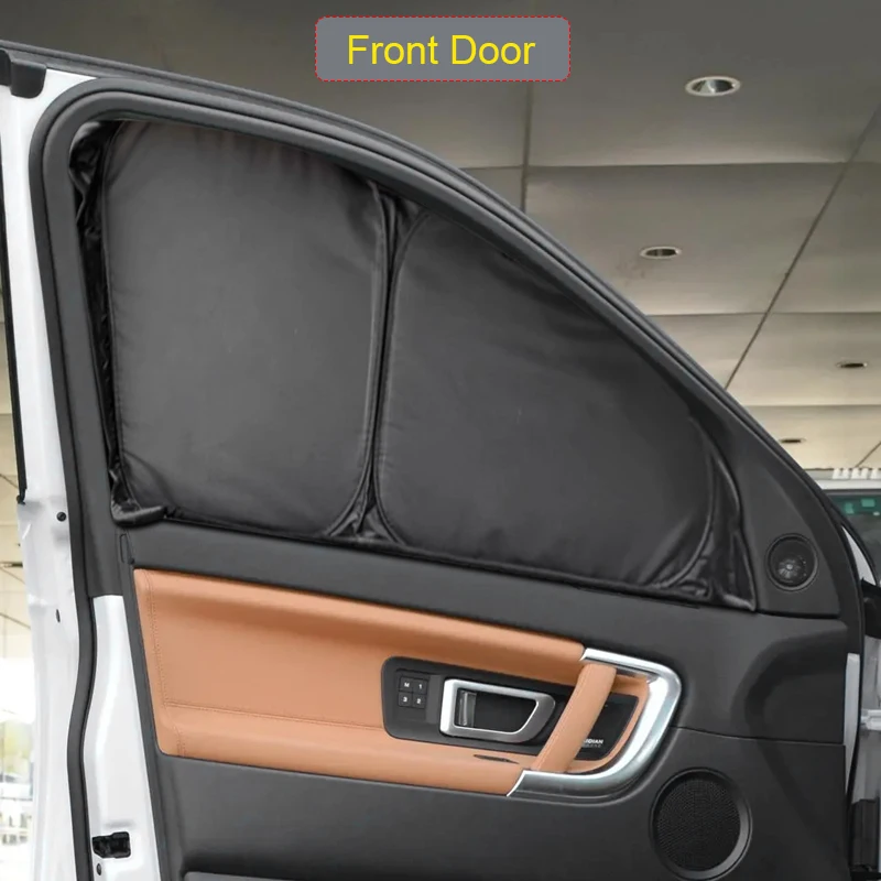 نافذة السيارة السوداء الخصوصية ظلة لاند روفر ديسكفري سبورت 2014-2019 المضادة للأشعة فوق البنفسجية العزل الحراري غطاء وقائي ملحق #2