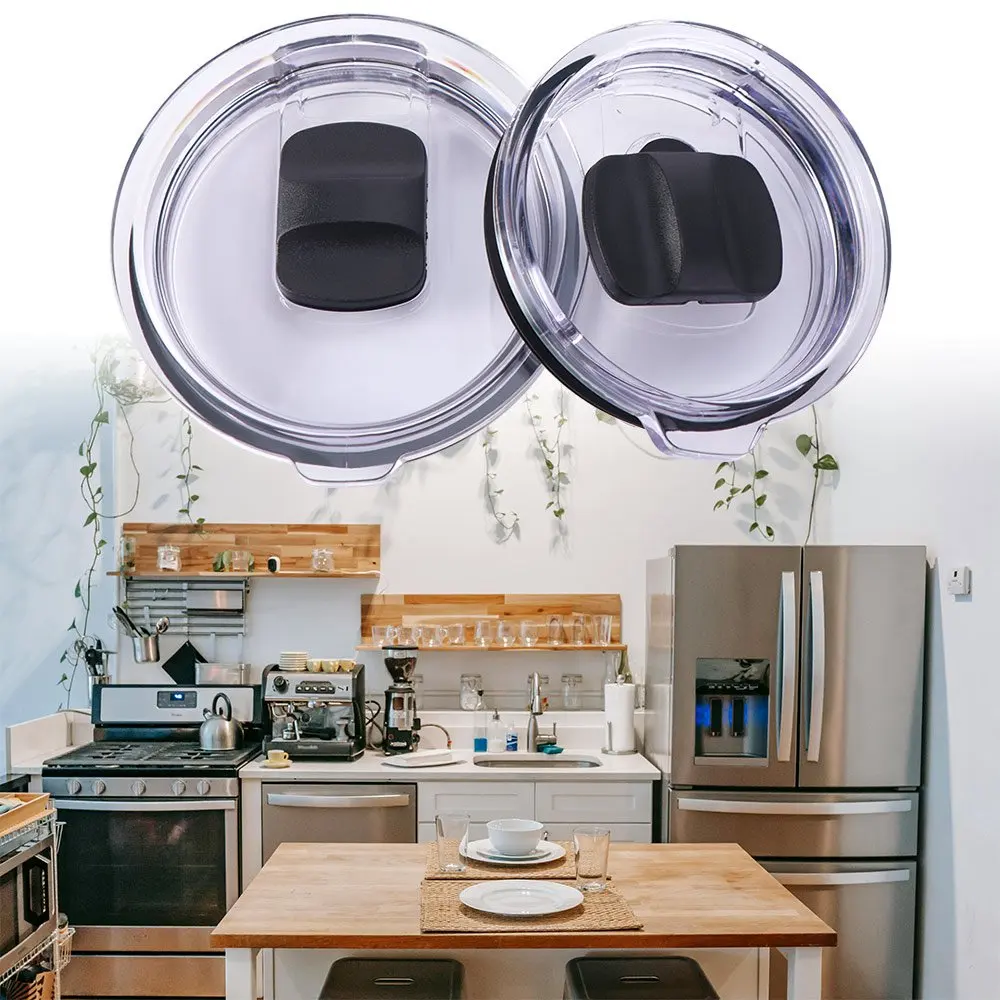 20/30 Oz Replacement Lids Magnetic Slider Compatible for Mugs Tumbler Cover Spill Proof Clear Water Bottle Cap Driving