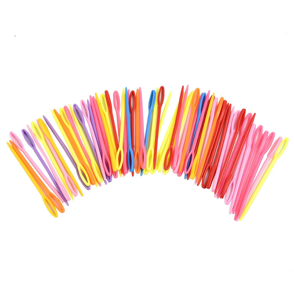 High Quality Children Colorful Plastic 5.5cm 7cm 9cm 15cm Needles Tapestry Sewing Wool Yarn DIY For Clothes Shoes