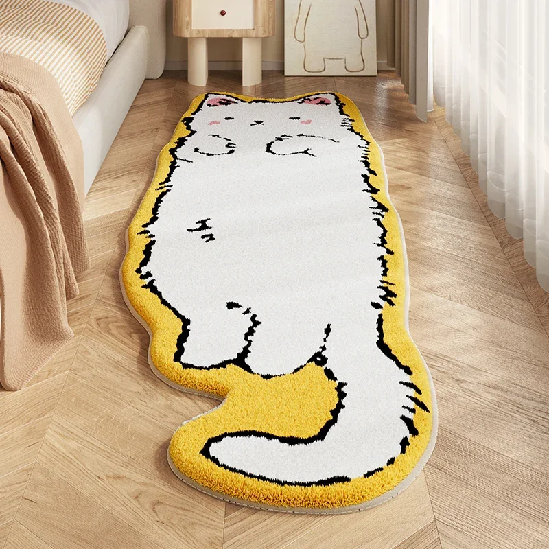 Cute Cat Bedroom Carpet Special-Shaped Creative Decorative Rug Large Size Living Room Carpets Soft Comfortable Play Rugs Tapis