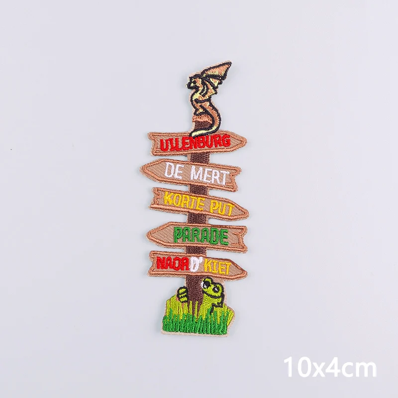 Netherlands Oeteldonk Emblem Embroidered Patches Frog Patch Netherland Carnival Patches For Clothing Uniform DIY Iron On Patches