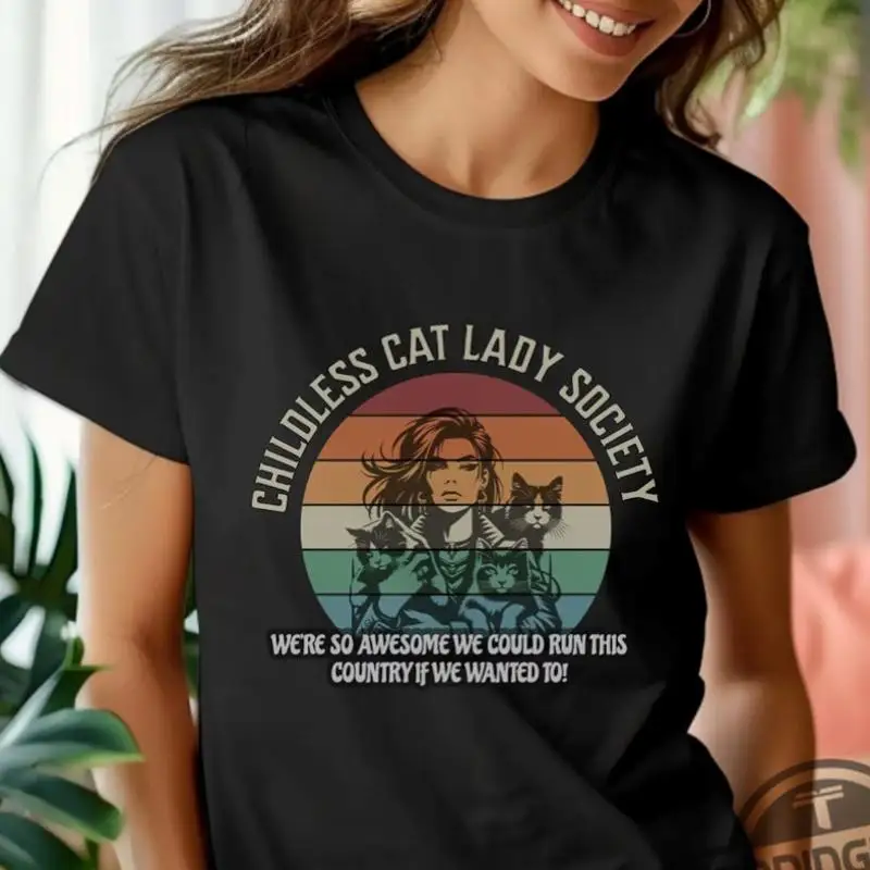 

Childless Cat Lady Society T Shirt Childfree By Choice No Kids S 5Xl