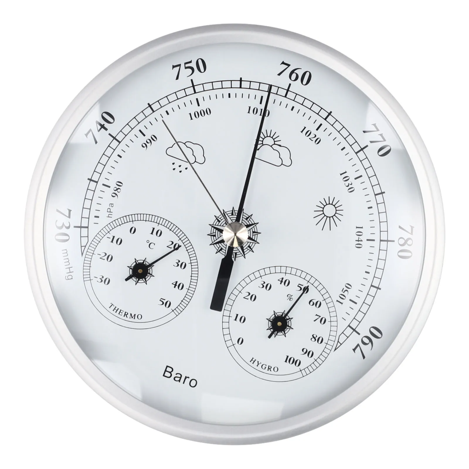 130mm Non Battery Operated Thermometer Outdoor Thermometer Humidity Sensor Reliable Accuracy Weather Forecasting