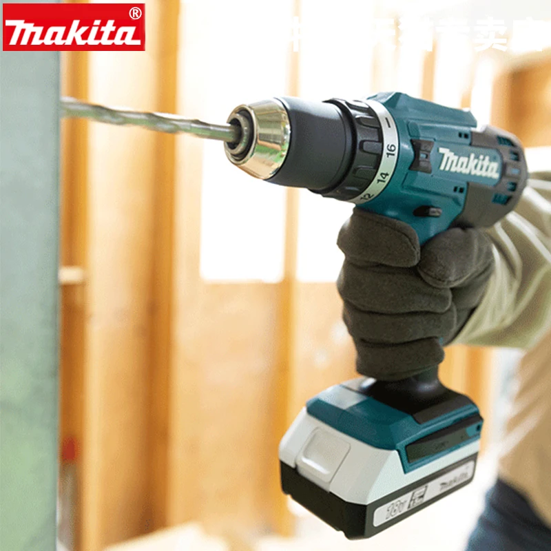 Makita-充電式インパクトドリル、コードレスハンドドリル、家庭用電動ドライバー、18v、df488d