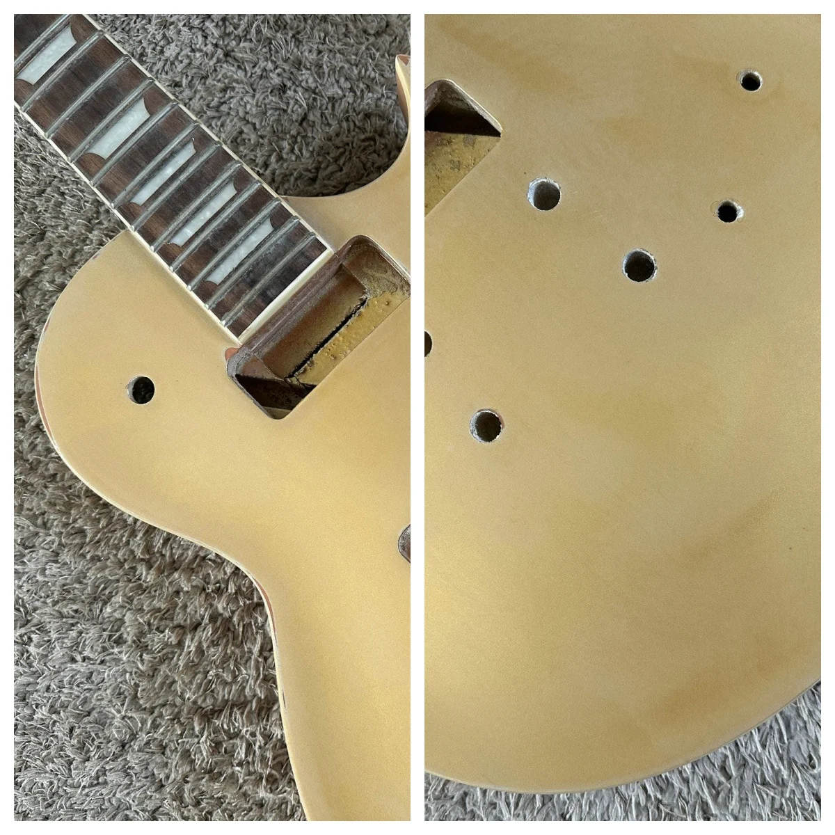 L862 L3R3 Machine Head  Maple Electric Guitar DIY Body Gold P90 Pickup Slot Unfinished Stock