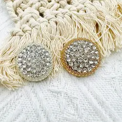 High Quality Metal Rhinestone Buttons Fashion Handmade Shirt Buttons Clothing Decoration Sewing Button DIY Needlework