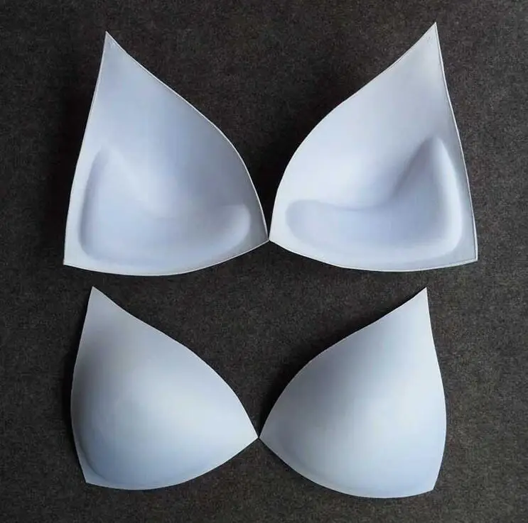 10pair Big Size Women Swimsuit Bikini Underwear Skirt Bra Decorate Deep V triangular Thickened White Sponge Chest Cup Pad