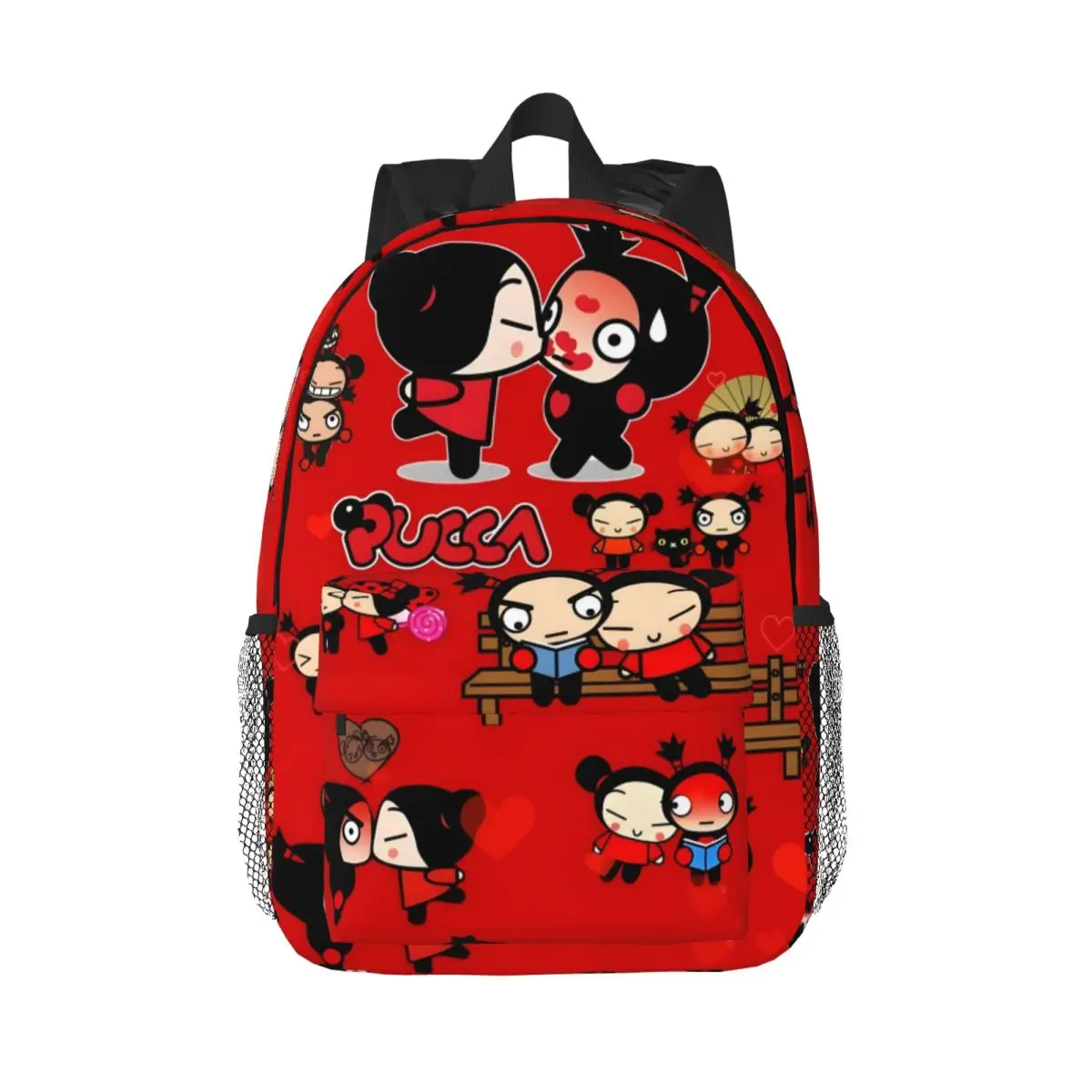 Mochila personalizada P-Pucca Y Garu para niños, mochilas escolares para mujeres y adolescentes, mochila para ordenador portátil de viaje