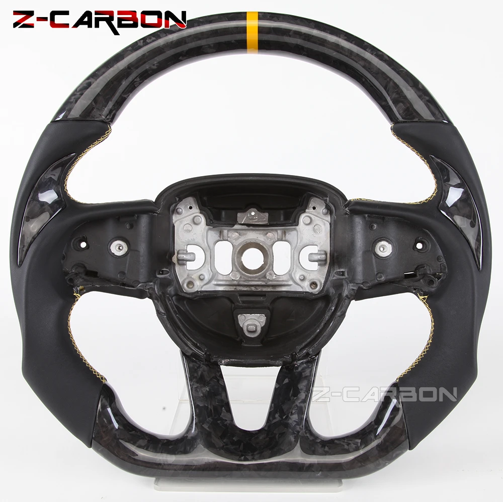 

Carbon Fiber Steering Wheel For Dodge Challenger SRT SXT 2015-2023 2024 Racing Wheel Perforated Leather Carbon Sport Wheel