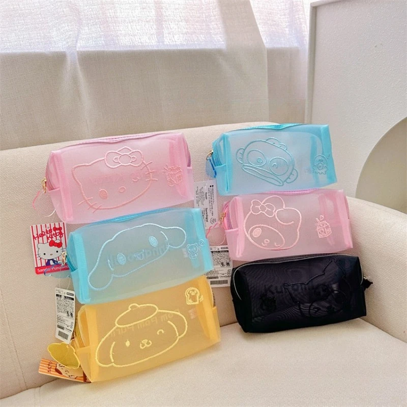 

Kawaii Hello Kitty Pencil Case Cute Cartoon Large Capacity Grid Stationery Storage Bag Desktop Decoration Student Gift Wholesale