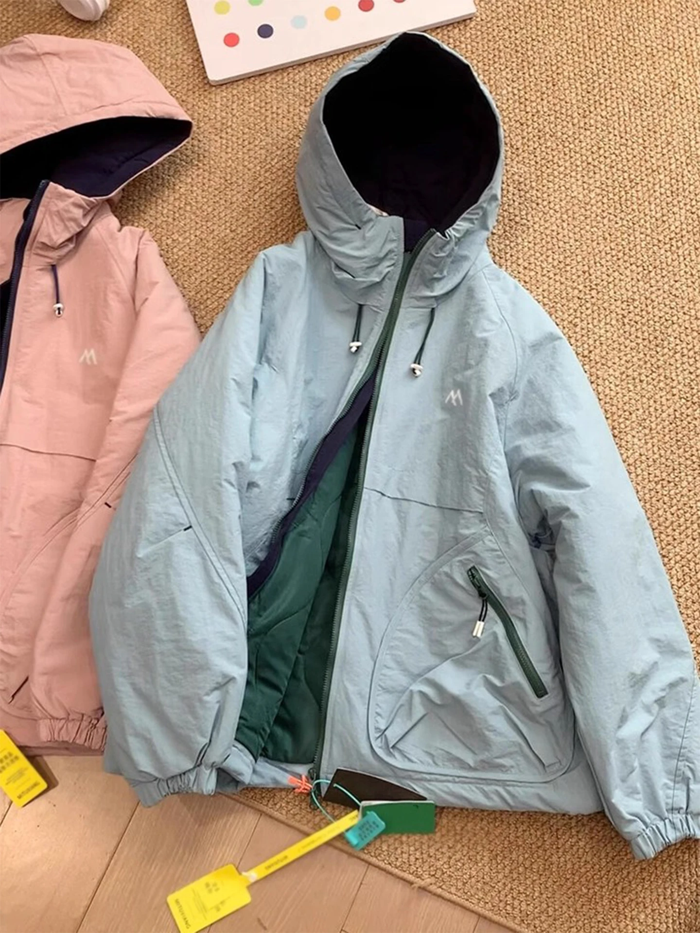 

Мужская теплая хлопковая куртка-худи Baby Blue Mountain Series для активного отдыха, осенне-зимняя, спортивная, американская, износостойкая