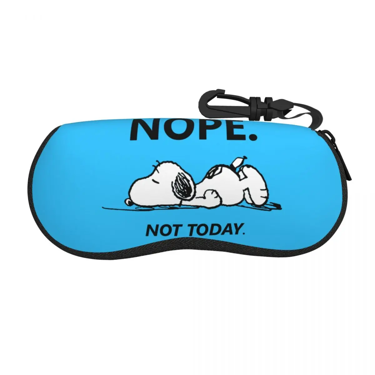 Custom Snoopys Nope Not Today Eyeglass Glasses Case Women Men Soft Sunglasses Protective Box