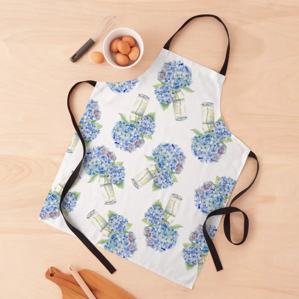 

Blue Hydrangea, Still Life Apron Kitchen Things And For Home kitchen girl Apron