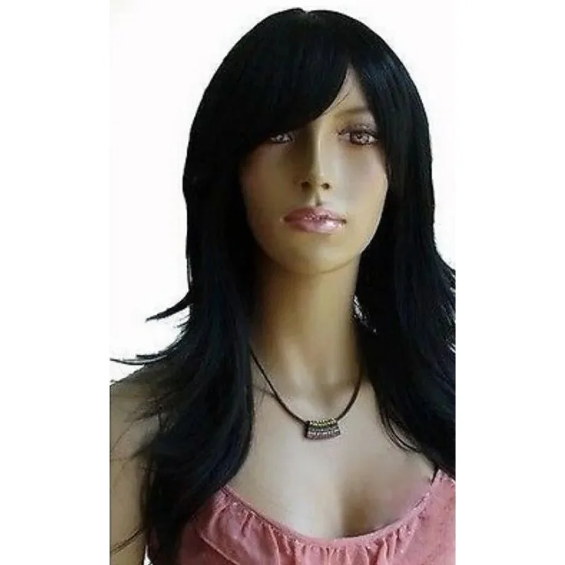 WIG Long Bla Flip Curly Cosplay Party Hair Wig WS01