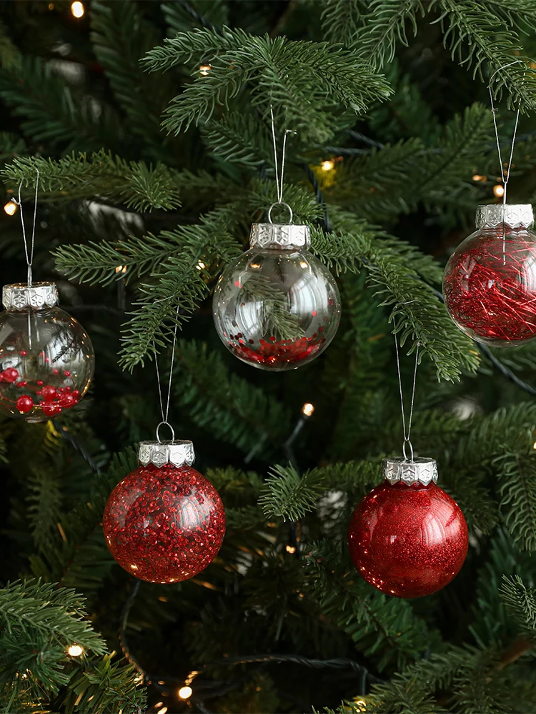 

Gold Stone Cisas Ball Decoration Transparent iny Ball Paage Buet Cisas Tree Decorations Festive Supplies