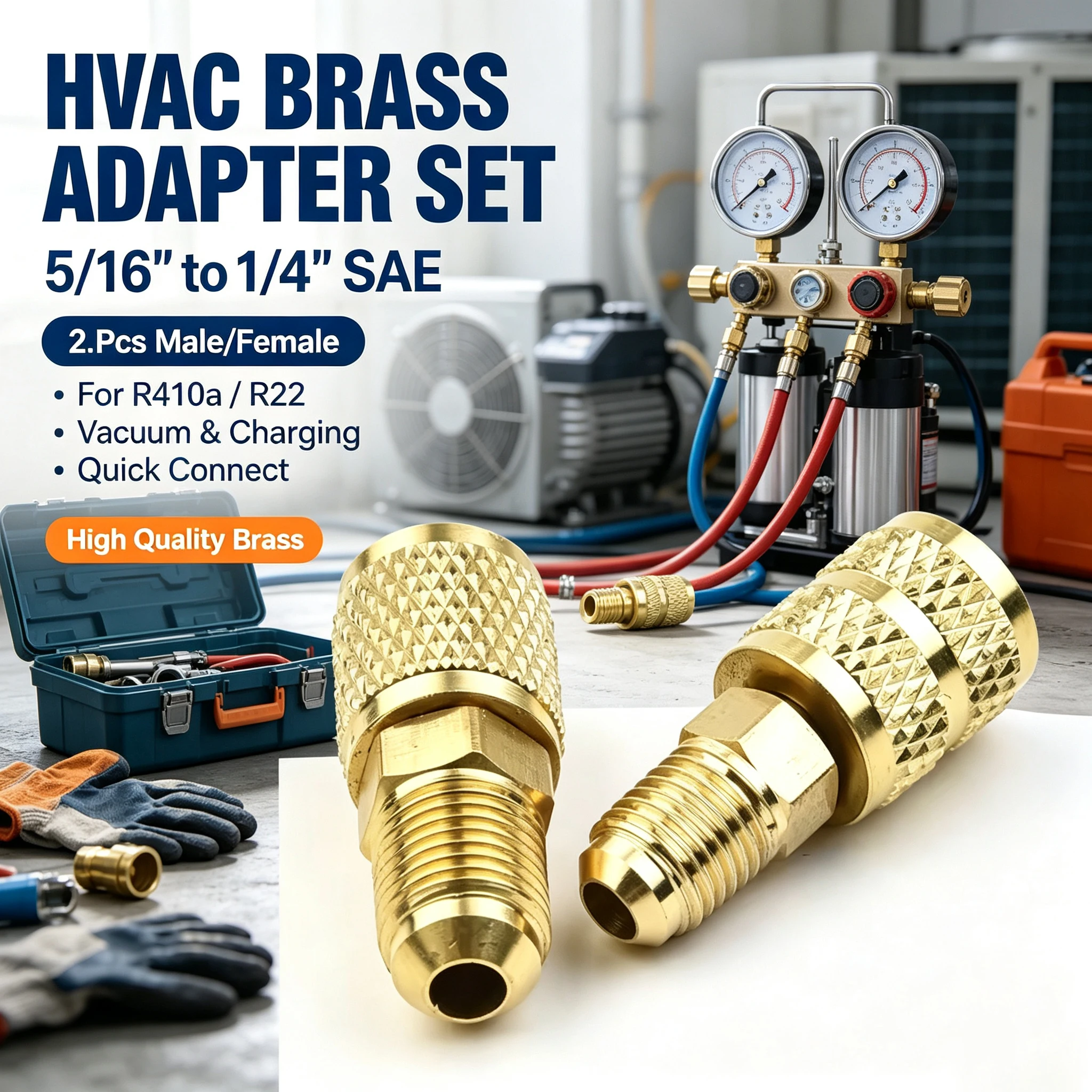 Brass Vacuum Pump Adapter 5/16