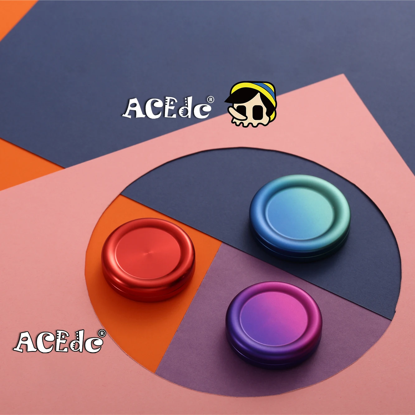 ACEdc Mini Milk Coin Fingertip Hapic Metal Decompression Toy Fidget Magnet EDC Coin